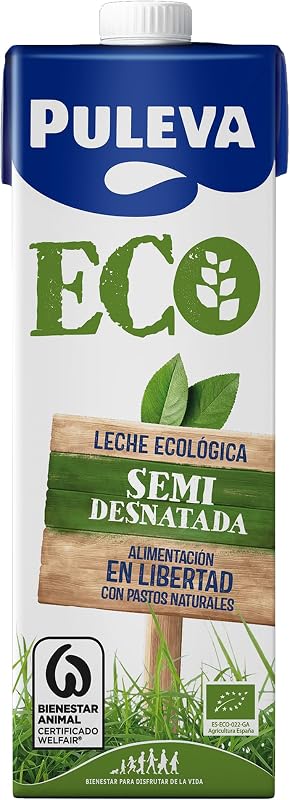 ECO - Leche Ecológica Semidesnatada BIO - Bienestar Animal - Brik UHT Pack 6 x 1L