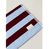 WENSHUO Bordeaux Red Vineyards-Pure Cotton Wide Striped Bath Towel,100% Combed Cotton,Luxury Shower Towel,Super Absorbent(Pack of 1) (55.12" L × 27.56" W)