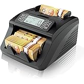 Aneken Money Counter Machine, Value Counting, UV/MG/MT/IR/DD Counterfeit Detection, 3.7" LCD Display Cash Counting Machine, C