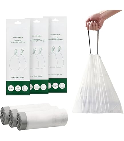 Lot De 100 Sacs Poubelle Avec Cordon De Serrage - 35 L