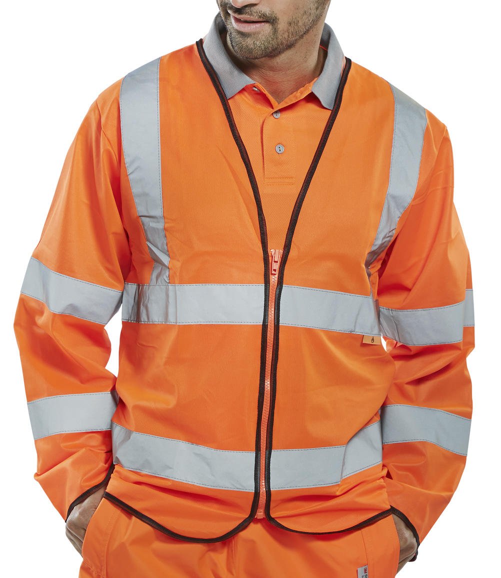 FIRE RETARDANT HI-VIS JERKIN ORANGE XXL