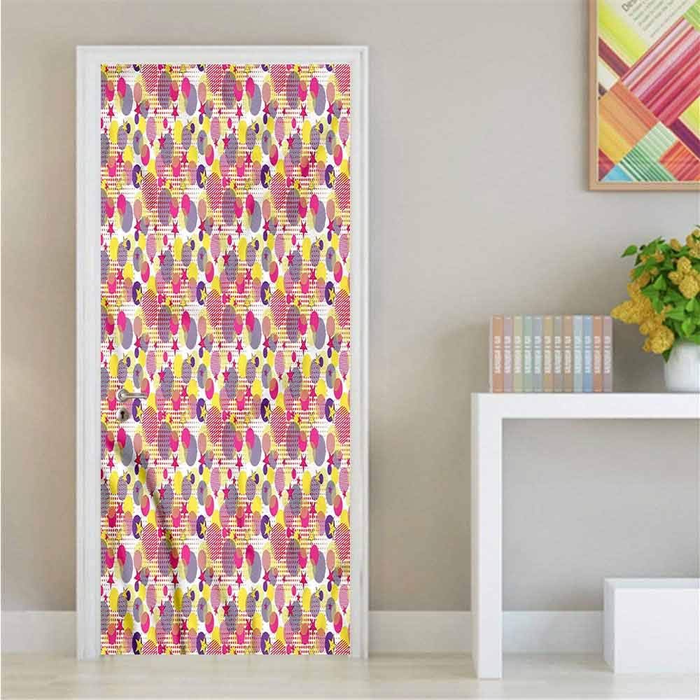 Amazon Com Pastel 3d Door Stickers Decor Memphis 80s Geometric