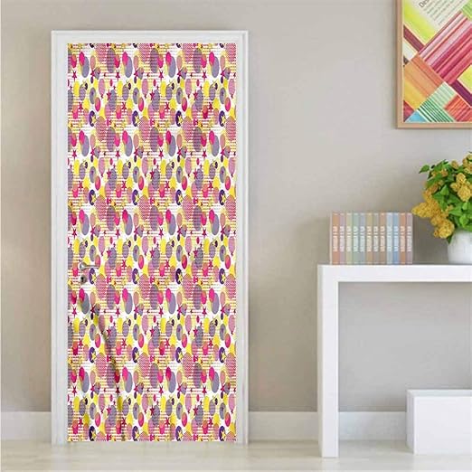 Amazon Com Pastel 3d Door Stickers Decor Memphis 80s Geometric