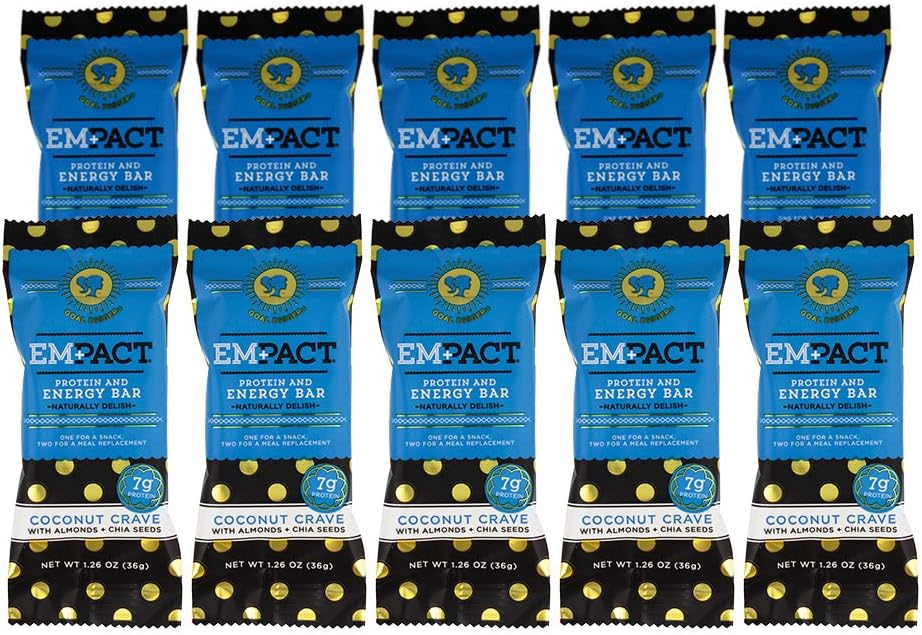 Empact Coconut Crave Protein Bars: Gluten Free, Meal Replacement, Prebiotic, Fitness Bars (10 Count)…