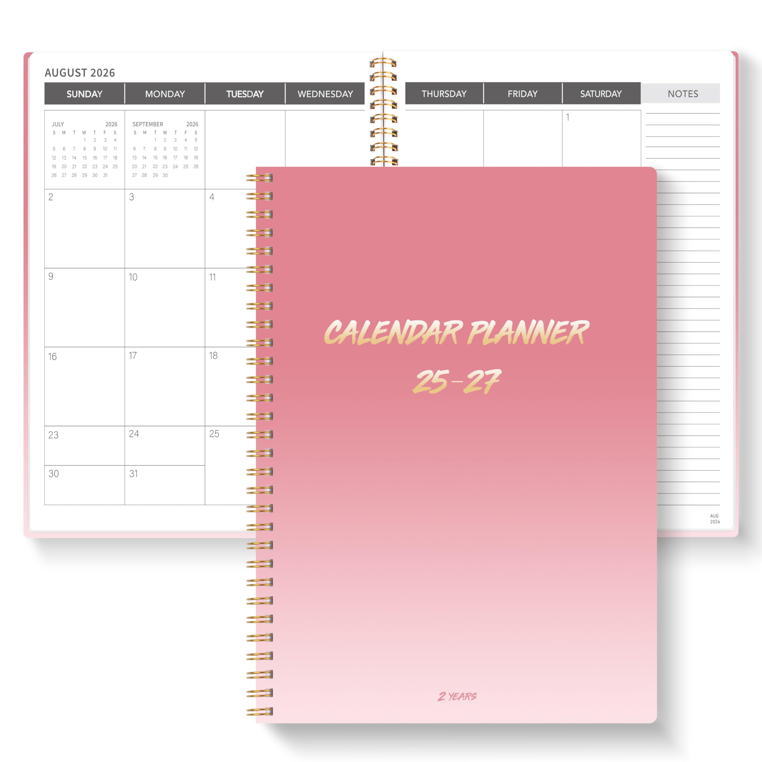 Photo 1 of ++4 PACK++Monthly Planner 2026-2027, 2026 Calendar 18 Months Planner, January 2026 - June 2027, 8.5" x 11", 2026 Academic Calendar Hard PVC Cover with Spiral Bound, Perfect for School & Office for Women & Men