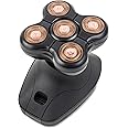Brio Raze Head Shaver 2.0 for Bald Men, Cordless 5-in-1 Electric Razor, Mens Grooming Kit & Bald Head Shavers for Men, Rotary Shaver for Smooth Shave (Black)