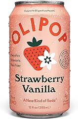 Olipop Strawberry Vanilla Sparkling Tonic, 12 Fl Oz Can