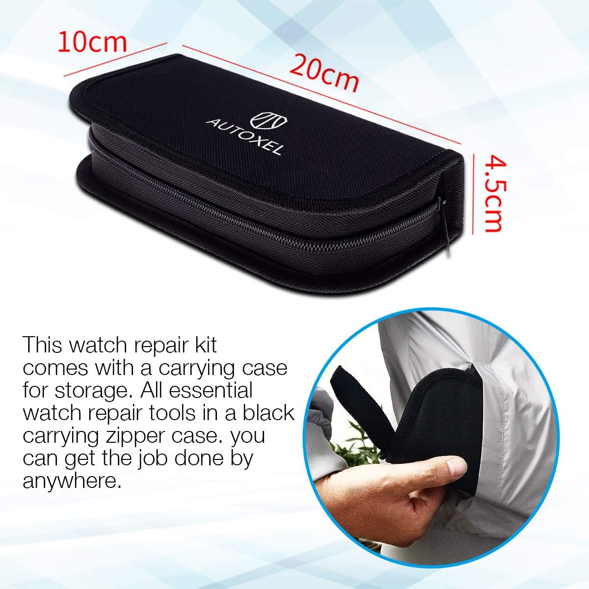 Watch Repair Kit, Watch Case Opener Spring Bar Tools, Watch Battery Replacement Tool Kit, Watch Band Link Pin Tool Set with Carrying Case and Instruction Manual: Home Improvement