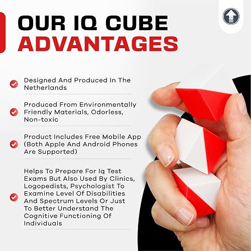 PrfcNL 16 Cubes IQ – Vert/blanc – Avec Appli Mobile Et Cartes – Test WAIS-IV, WISC-V – Améliore Mémoire Et Concentration