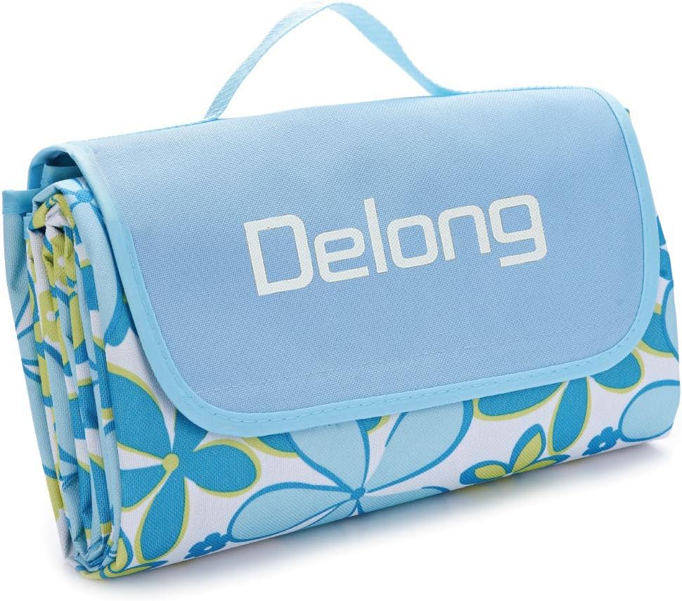 Delong Extra Large Picnic Blanket With Tote Waterproof PB-02 (78x57 inch)