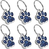 PATIKIL Animal Dog Cat Paw Print Pendants, 6 Pcs Crystal Footprint Dog Cat Paw Prints Pendants for DIY Necklace Bracelet Enamel Jewelry Making, Blue
