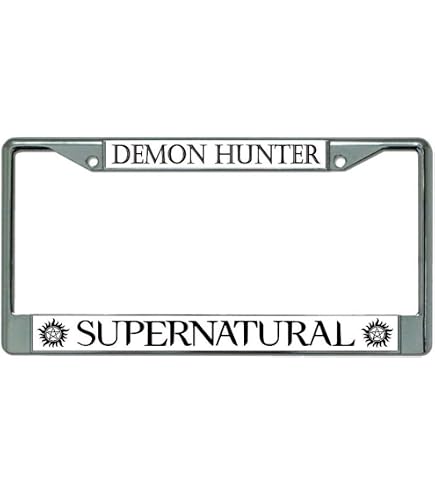 'Driver Picks Music Shotgun Shuts Their Cake Hole' License Plate Frame - Black, Stainless Steel, Supernatural Fan Gift - View #8