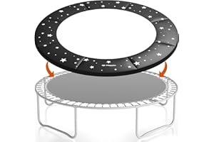 Happin® Trampoline Spring Cover Super Thick, Universal Fit 12FT/14FT/15FT -Trampoline Pad Replacement Stars Design, Waterproof, Tear & UV Resistant, Trampoline Pad Replacement for Ultimate Safety