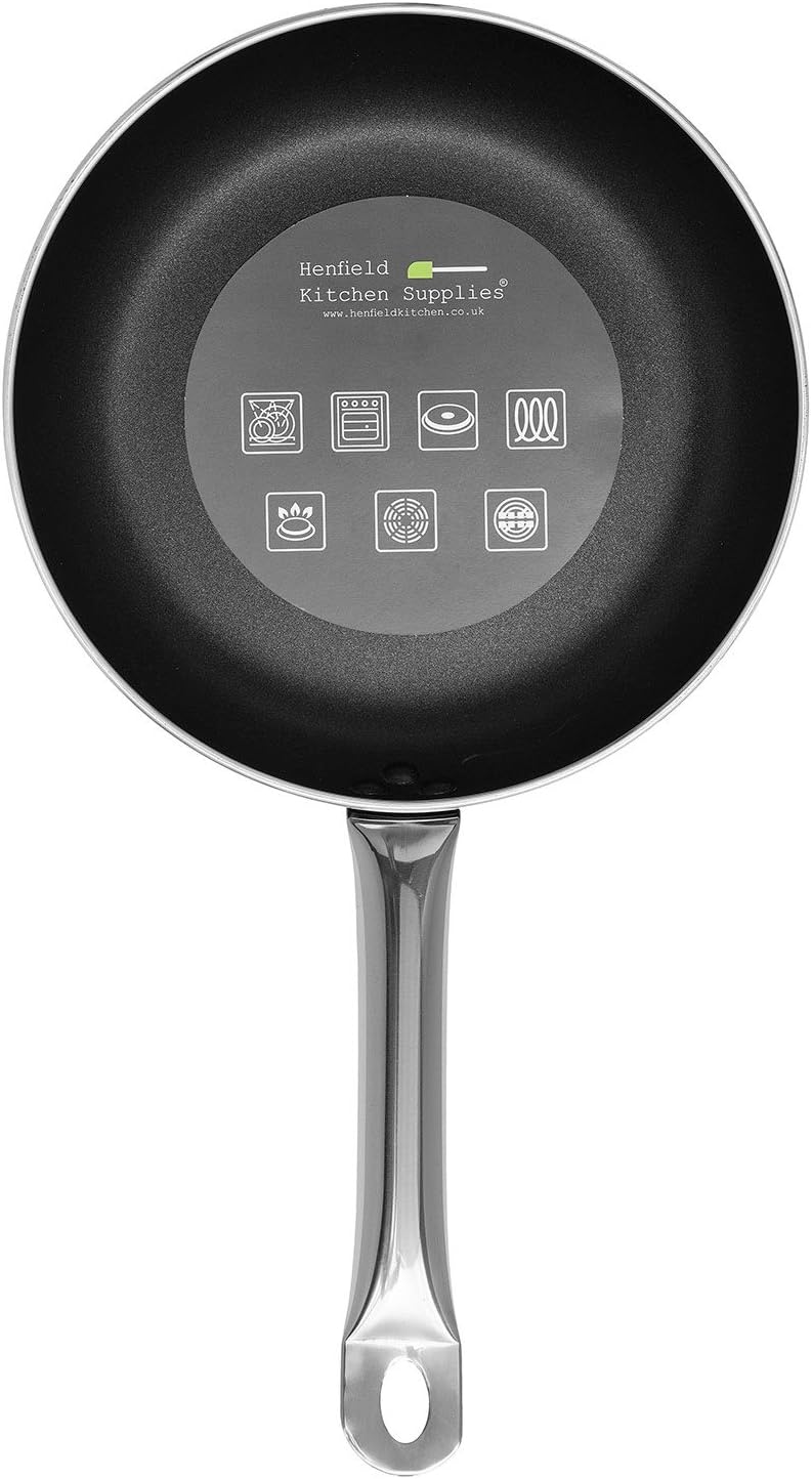 Large Non-Stick Frying Pan/Sauté Pan with Stainless Steel Handle 26cm