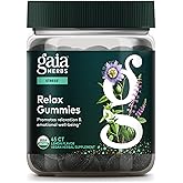 Gaia Herbs Relax Gummies - Supports Calm Feelings - with Organic Apple Juice & Lemon Juice Concentrate - 45 Gummies (15 Servings)