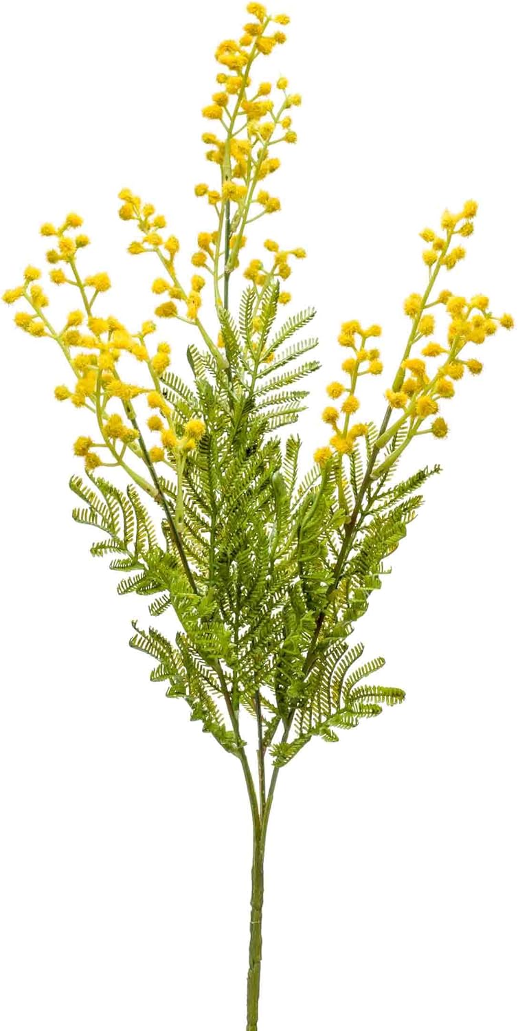 artplants.de Fake mimosa spray AQUILINA, yellow, 28"/70cm Artificial