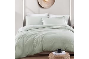 Lane Linen Mineral Twin Duvet Cover Set - Soft Prewashed Duvet Cover Twin/Twin XL Size, 2 Pieces, 1 Duvet Cover 68x90 Inches 