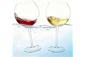 Goodluck 2pc Floating Pool Wine Glasses,18oz Tritan Shatterproof Stemware Clear Plastic Wine Glasses with Sunflower Lids, Mod