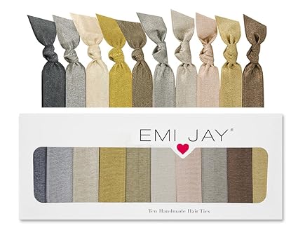 Emi Jay Hair Ties Metallic Pack Of 10 Amazon Co Uk Beauty