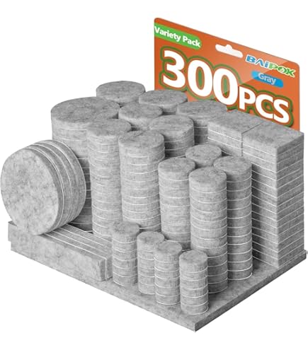 201 PCS Self-Adhesive Felt Furniture Pads - Anti-Scratch Protection For Chairs, Drawers & Floors