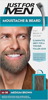 Just For Men Moustache & Beard M35 Medium Brown Dye - Eliminates Grey