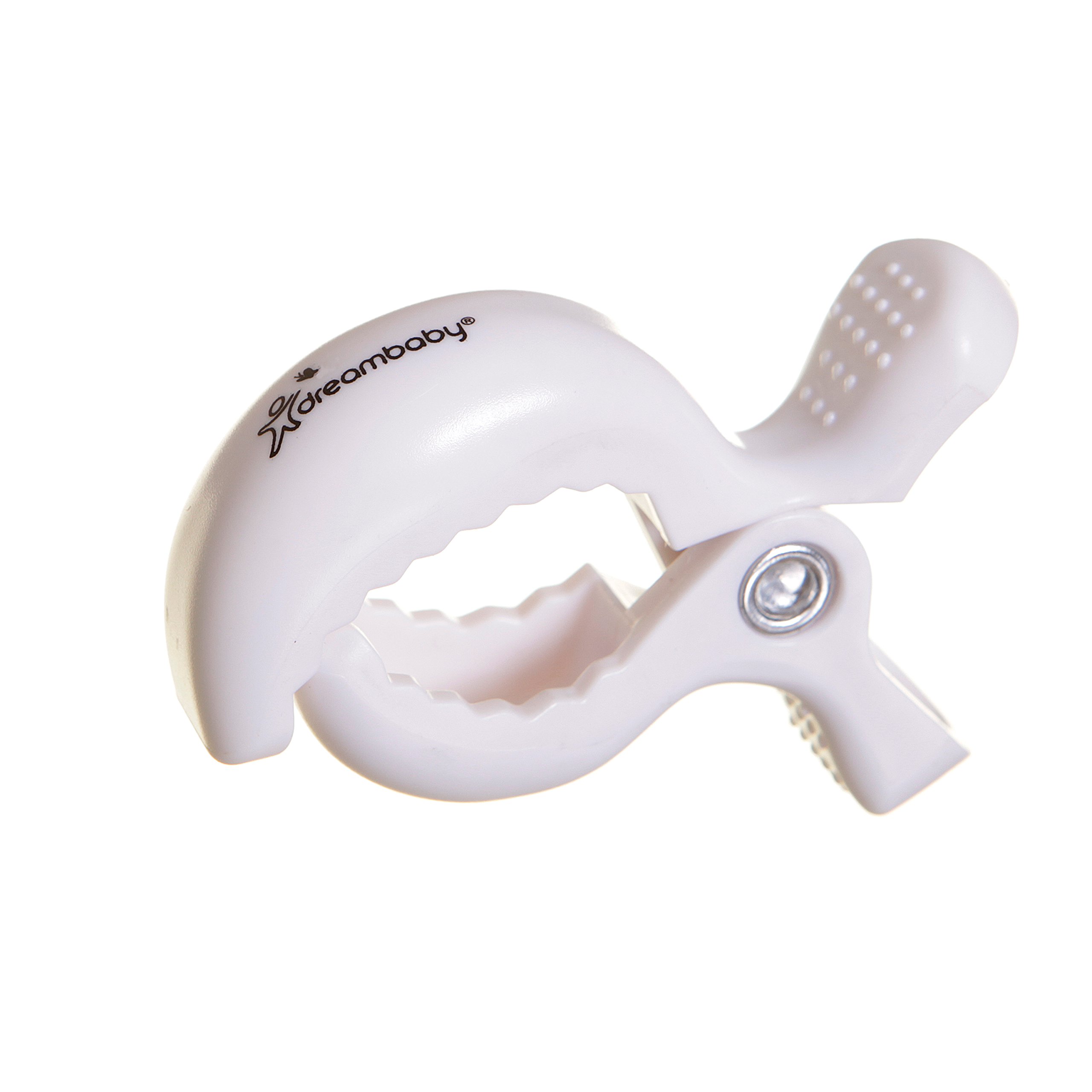 Dreambaby Strollerbuddy Baby Stroller Pram Clips - Strong & Wide Grip Hold Pegs - For Pushchairs blakets & Shades - 4 Pack - White - Model F2210
