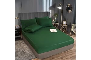 MCO Bedding King Bed Sheets Set - Bamboo Sheets - Cooling Breathable Bedding Set with 16" Deep Pocket (6 Pieces, King, Emeral