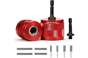 1/2" 3/4" Metal Copper Pipe Cleaner Set, with 1/4" Hex Shank & 4 Brush Blades & 4Pipe Cleaning Brush, Plumbing Tools for Remo