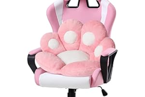 Ditucu Cat Paw Cushion Kawaii Chair Cushions 31.4 x 27.5 inch Cute Stuff Seat Pad Comfy Lazy Sofa Office Floor Pillow for Gaming Chairs Room Decor Pink