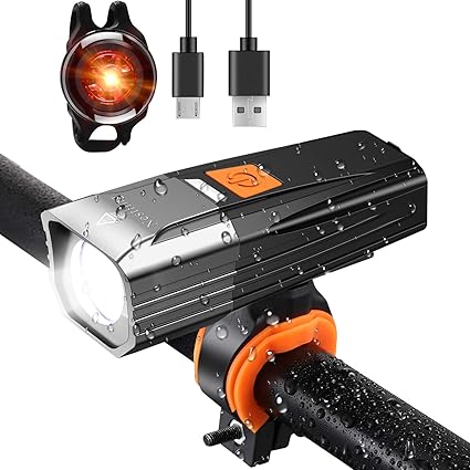 lospu hy bike light set usb rechargeable bicycle light mountain bike light super bright waterproof cree led cycle lights rechargeable easy mount usb front light headlight tail light amazon ca sports outdoors amazon ca