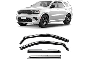 CLIM ART in-Channel Incredibly Durable Rain Guards for Dodge Durango 2011-2025, Original Window Deflectors, Vent Window Visors, Vent Deflector, 4 pcs. - 611162