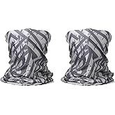 HARFINGTON 2pcs Summer Cooling Neck Gaiter Sun Protection Face Mask Fishing Neck Gaiter Unisex Sunscreen Breathable Bandana for Hiking Outdoor Sports, Gray