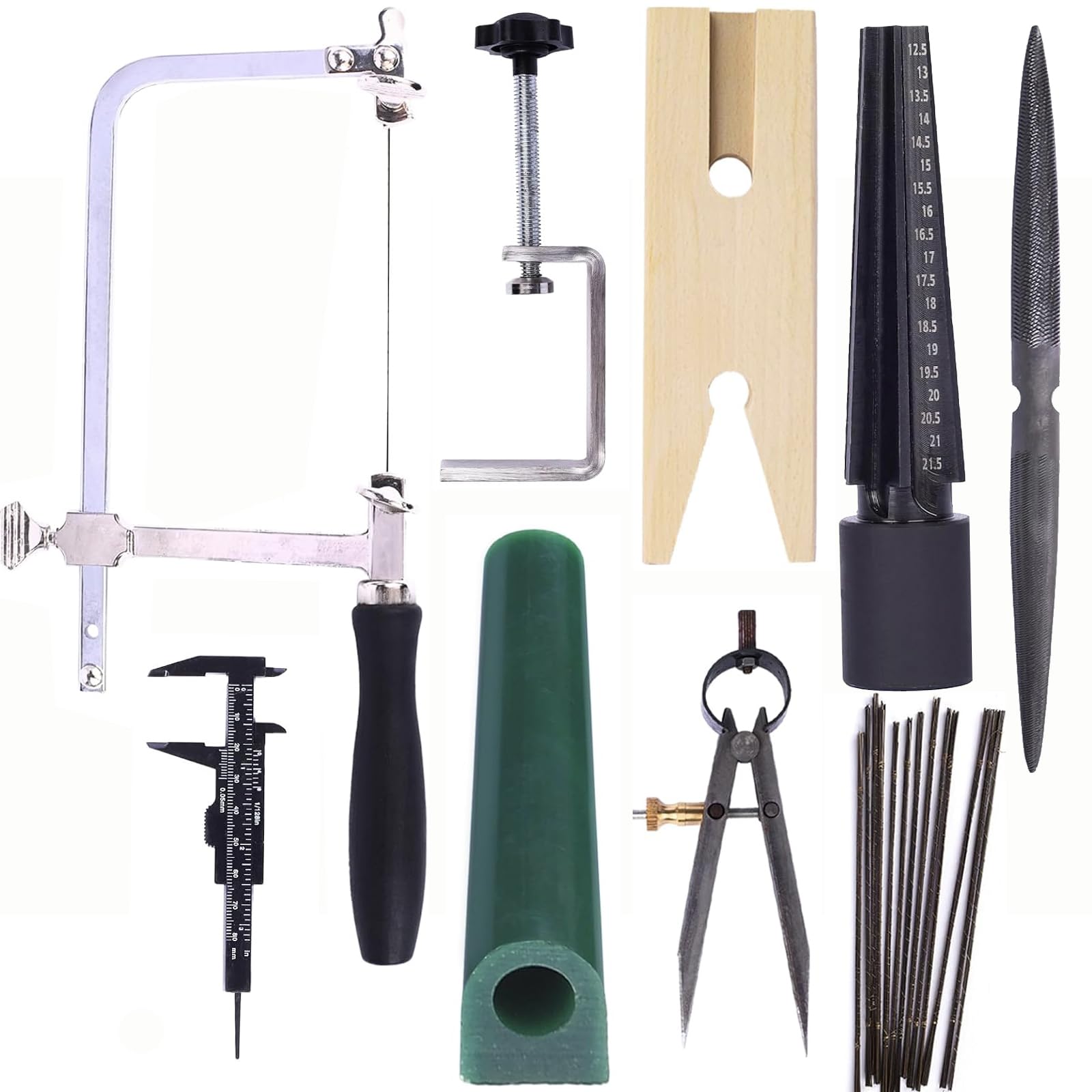 Photo 1 of Wax Carving Tool, Ring Making Kit, Wax Ring Molds Saw, Wax Tube, Jewelers Ring Sizer, Compass Bench Pin for Jewelers, Lost Wax Casting Carving Supplies