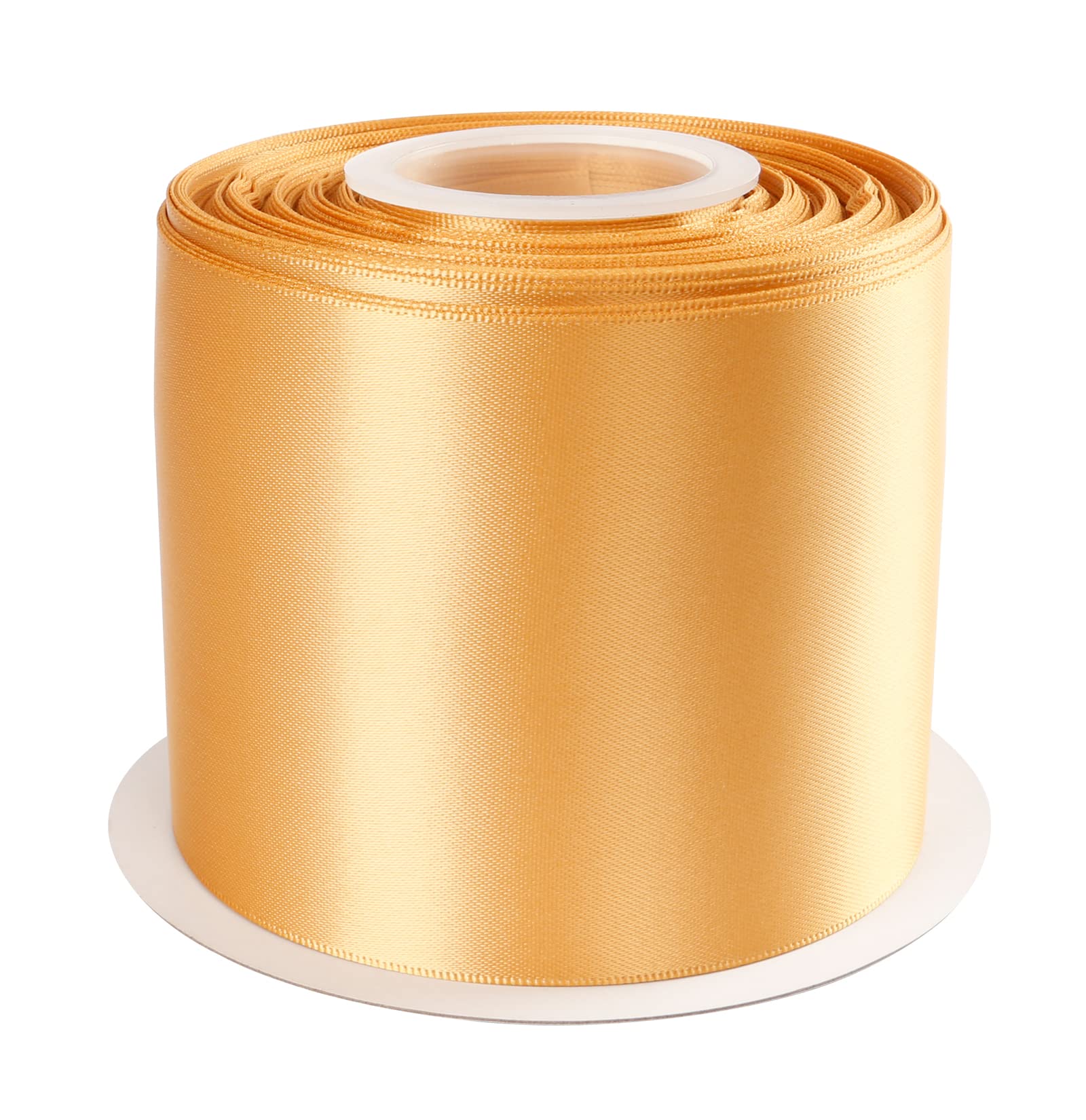 AVANAVA 75mm Wide Ribbon Double Face Satin Ribbon - 22 Meters (690-Old Gold)