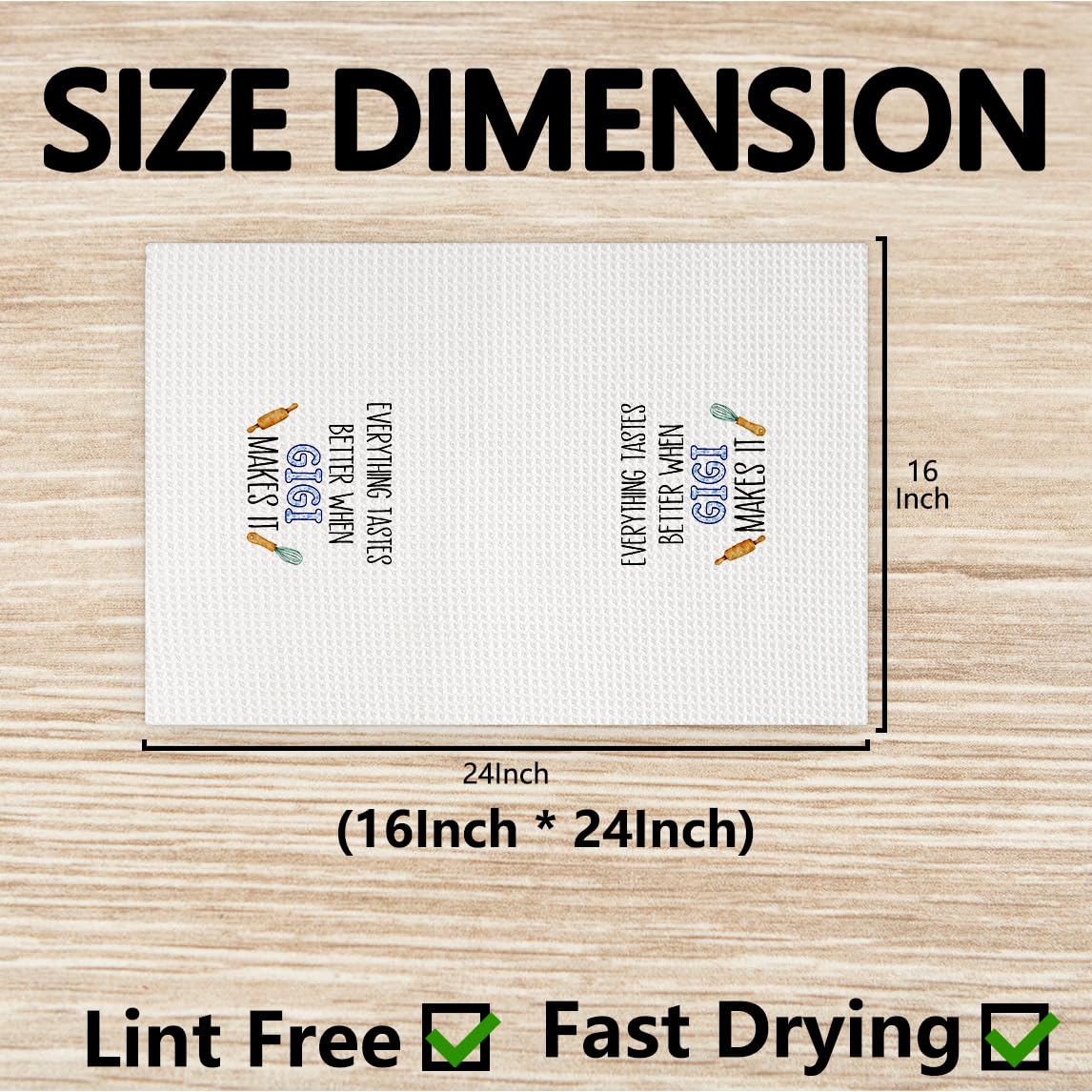 Hxlac Gigi Gifts Kitchen Towels, Gigi Gifts for