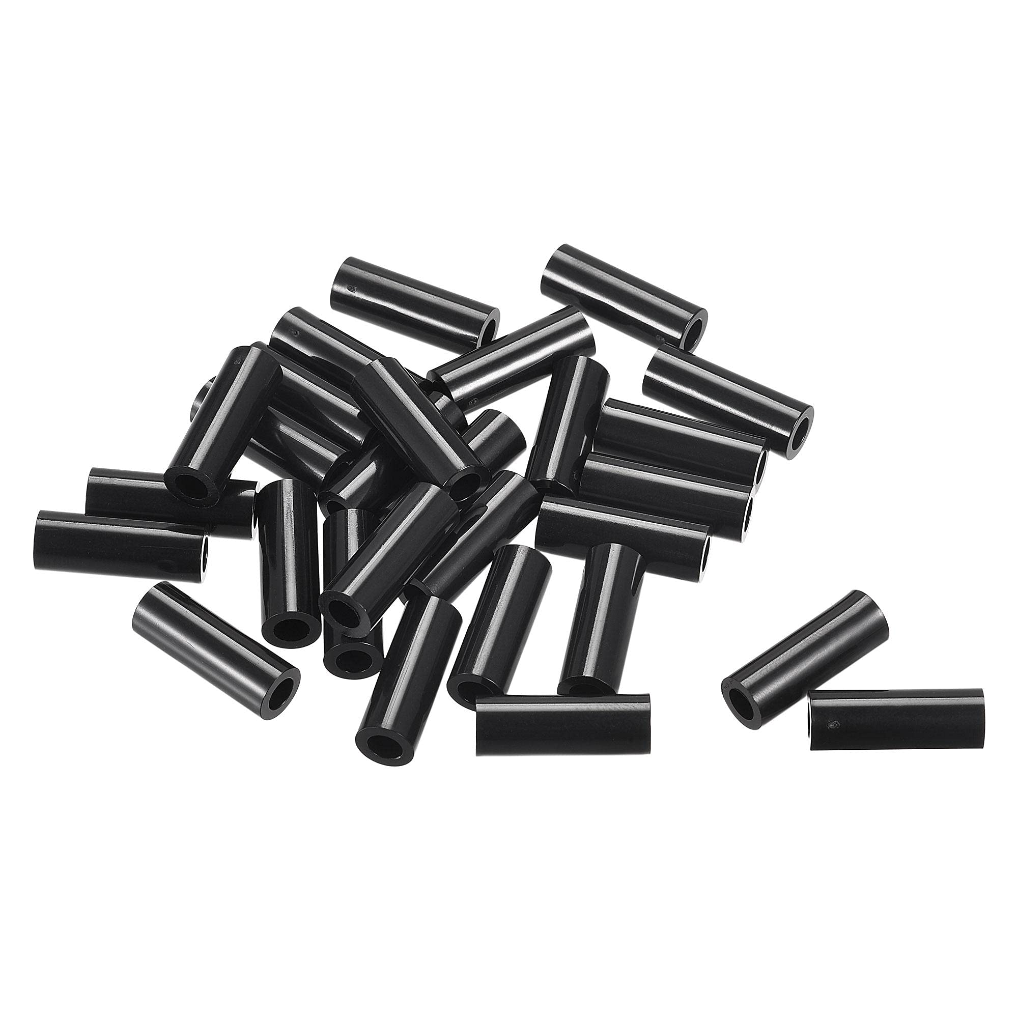 sourcing map ABS Round Spacer Washer ID 4.2mm OD 7mm L 20mm Plastic Standoff for 3D Printer TV Wall Mounting Electrical Outlet, Black, 100Pcs — image 1