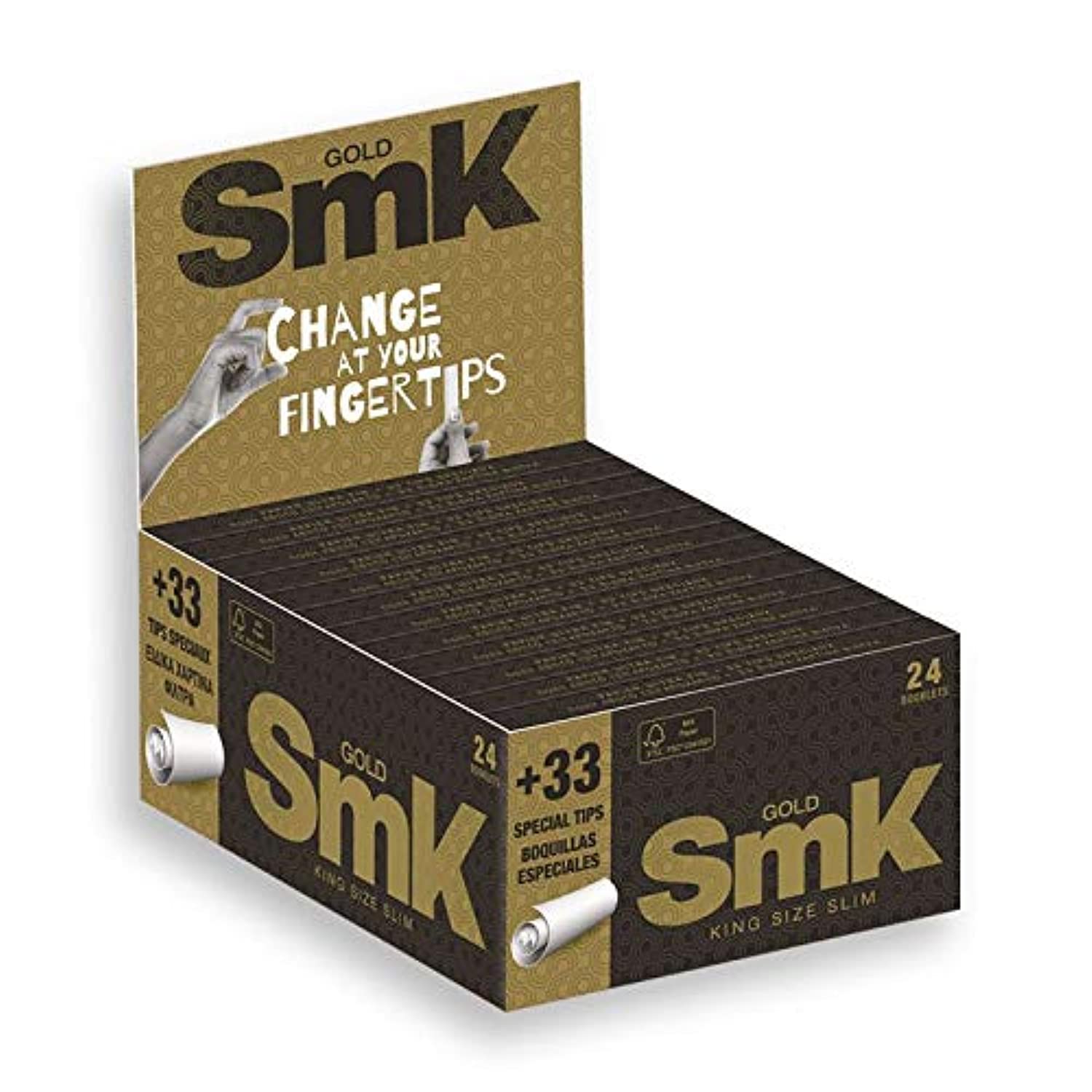 SMK Gold Rolling Papers King Size + 33 Tips