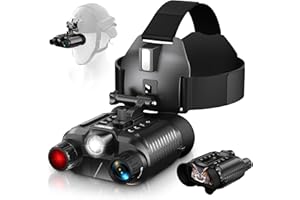 Dsoon Head-Mounted Night Vision Goggles Upgraded, Rechargeable Hands Free Night Vision Binoculars Goggles with Infrared, 1312FT, 32GB TF Card, Flashlight, 8X Digital Zoom