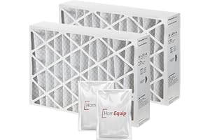Honeywell 16x25x4 Furnace Filters, FC100A1029 Filter Replacement, Merv 11 Filter Media with Homequip Disposal Bag (2 Pack)