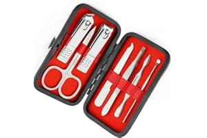 MDOZQ Easter Basket Stuffers Nail Clippers Manicure Kit for Men Nail Kits Pedicure Tools Personal Care Nail Care Kit Metal Nail Cutter Manicure Set Professional Grooming Kit 8 in 1 Manicure Tools Silver
