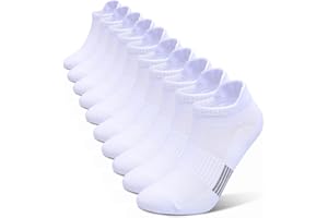 Henwarry Women's 10 Pairs Athletic Running Low Cut Socks Thin Cotton Soft Ankle Tab Socks