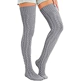 Sexybody Women's Thigh High Socks Over the Knee Knit Socks, Winter Leg Warmers Stockings Knee High Tube Arctic Fleece