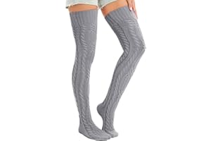 Sexybody Women's Thigh High Socks Over the Knee Knit Socks, Winter Leg Warmers Stockings Knee High Tube Arctic Fleece