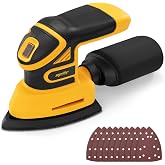 Brushless Cordless Detail Sander Compatible with Dewalt 20V MAX Battery (TOOL ONLY), Lightweight Corner Sander with Dust Box &amp; 10 Sandpapers, 12,000 OPM Compact Power Tool for Wood, Metal &amp; DIY