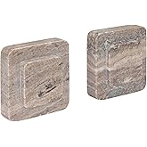 Bloomingville Heavy Duty Marble Bookends, Beige, Set of 2
