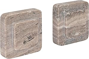 Bloomingville Heavy Duty Marble Bookends, Beige, Set of 2