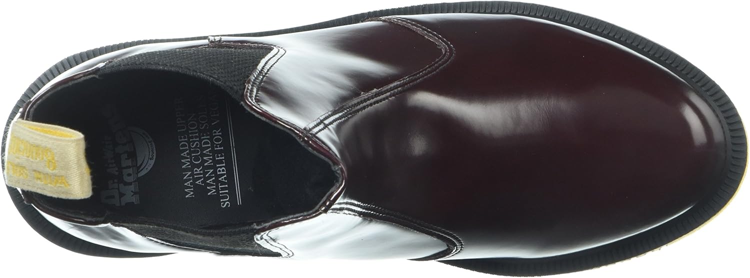 vegan flora chelsea boots cherry red