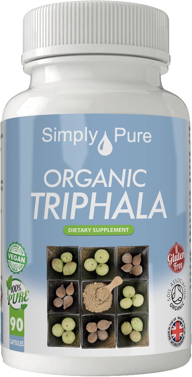 Simply Pure Organic Triphala, 90 count (Pack of 1)