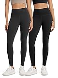 ODODOS Women's High Waist Workout Leggings 2-Pack