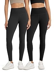 ODODOS Women's High Waist Workout Leggings 2-Pack